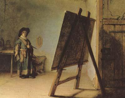 REMBRANDT Harmenszoon van Rijn The Aristst in his Studio (mk08)